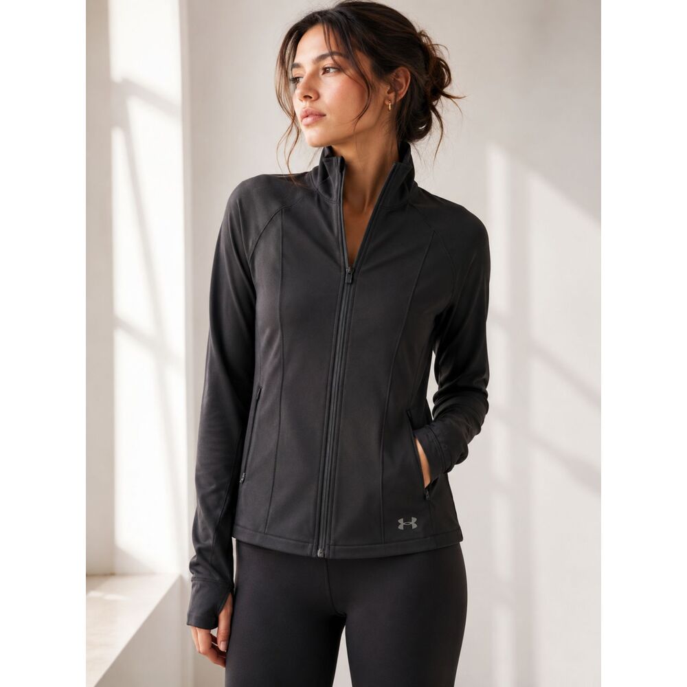 Under Armour Black Full Zip Athletic Jacket Women’s Size Small Running Gym